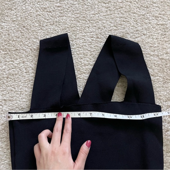 LF Seek the Label Black Bodycon Square Neck Bandage Dress Size XS Women - Picture 6 of 7